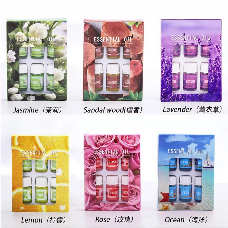 6pcs Plant Water-Soluble Parfum Essential Oils Set