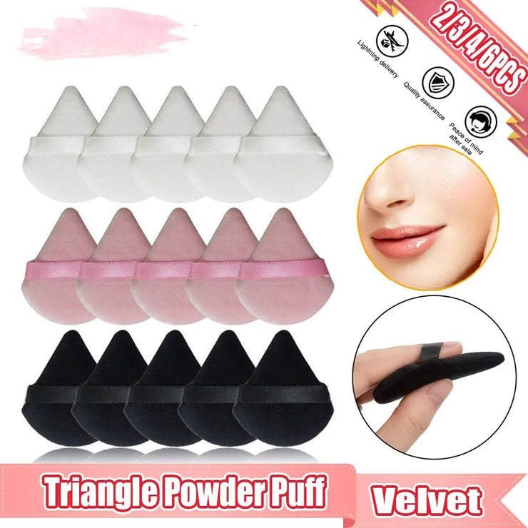 Velvet Triangle Makeup Sponge for Face and Eyes