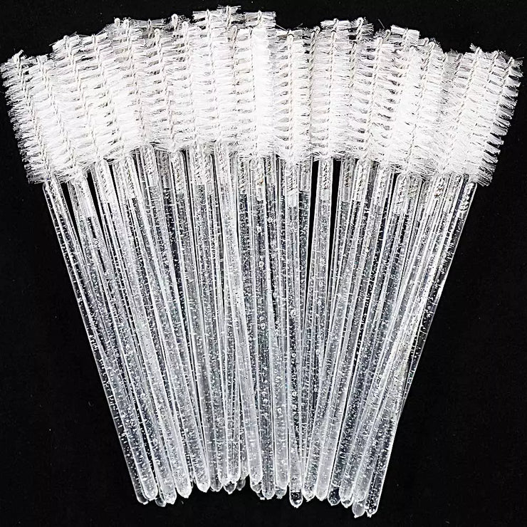 50Pcs Disposable Crystal Eyelash Brushes: Professional Beauty Tool