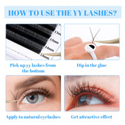 YY Shaped Faux Mink Eyelash Extensions